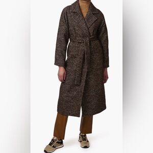 Bernardo Textured Herringbone Longline Wrap Coat